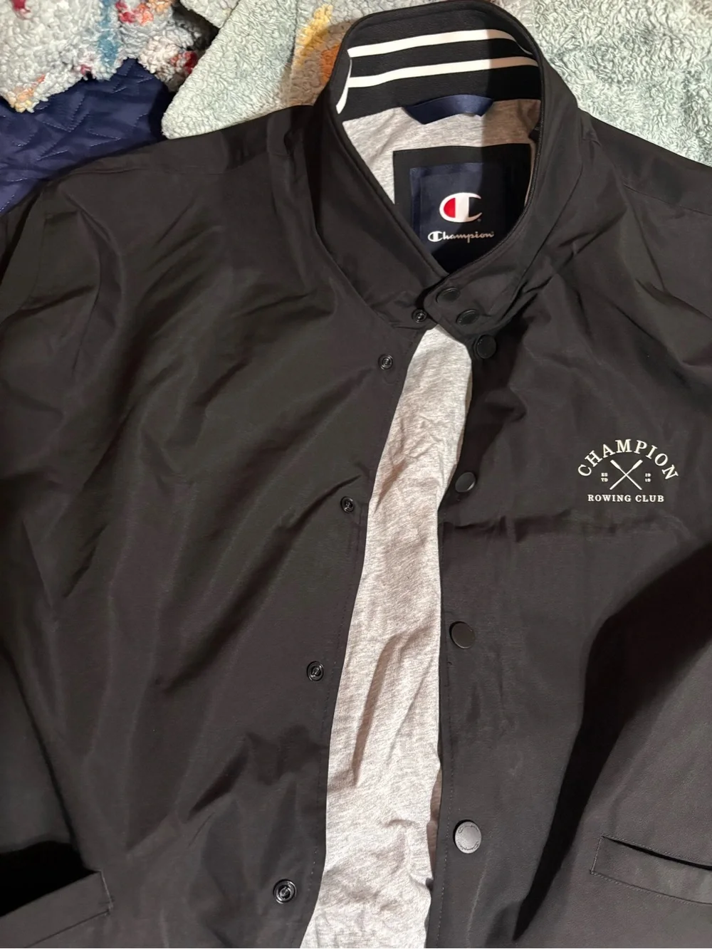 Champion Black Rowing Club Coach Bomber Jacket